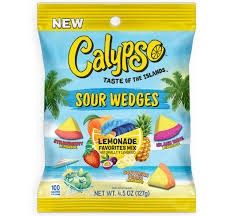 Calypso Sour Wedges Peg Lemonade Favorites Gummy 4.5 oz 12ct
