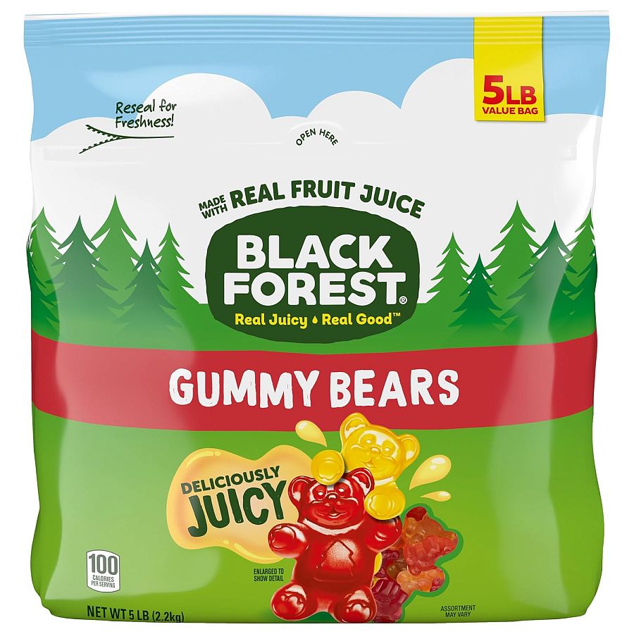 Black Forest Fruit Juice Gummy Bears 5 lb Resealable Bag
