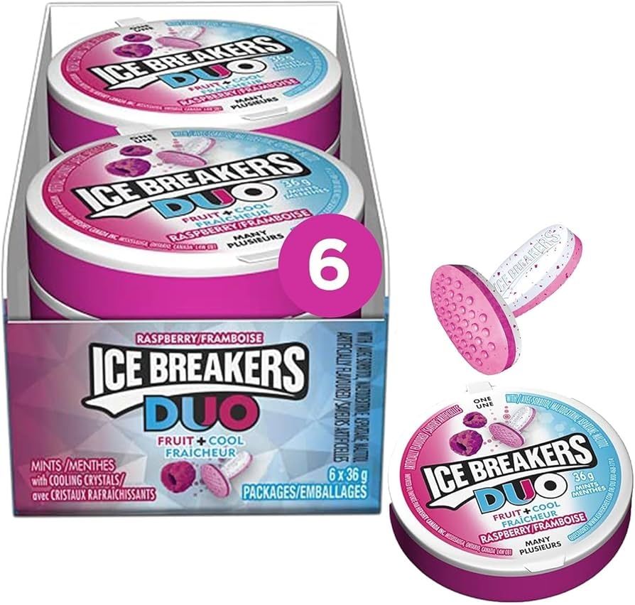 Ice Breakers Duo Mints Raspberry Fruit 1.3 oz 8 ct