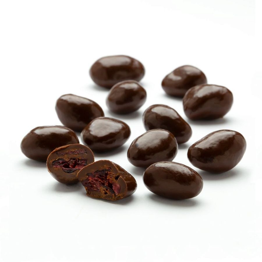 Sconza Dark Chocolate Covered Cranberries 52% Cacao 5 lb