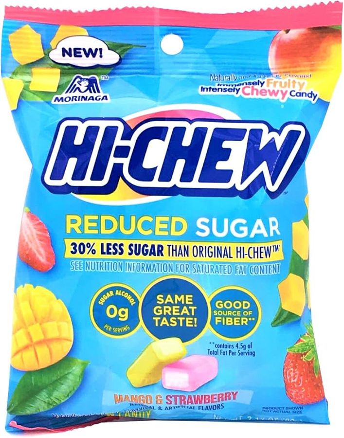 Hi Chew Reduced Sugar Mango Strawberry 2.12 oz 8ct