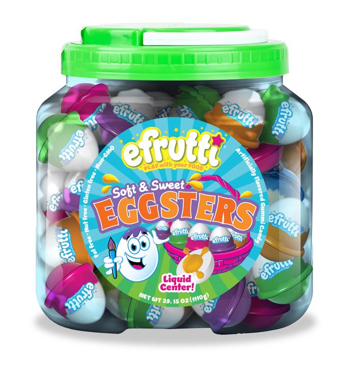 eFrutti Easter Eggster Eggs Gummy Candy Bucket 75 ct Tub