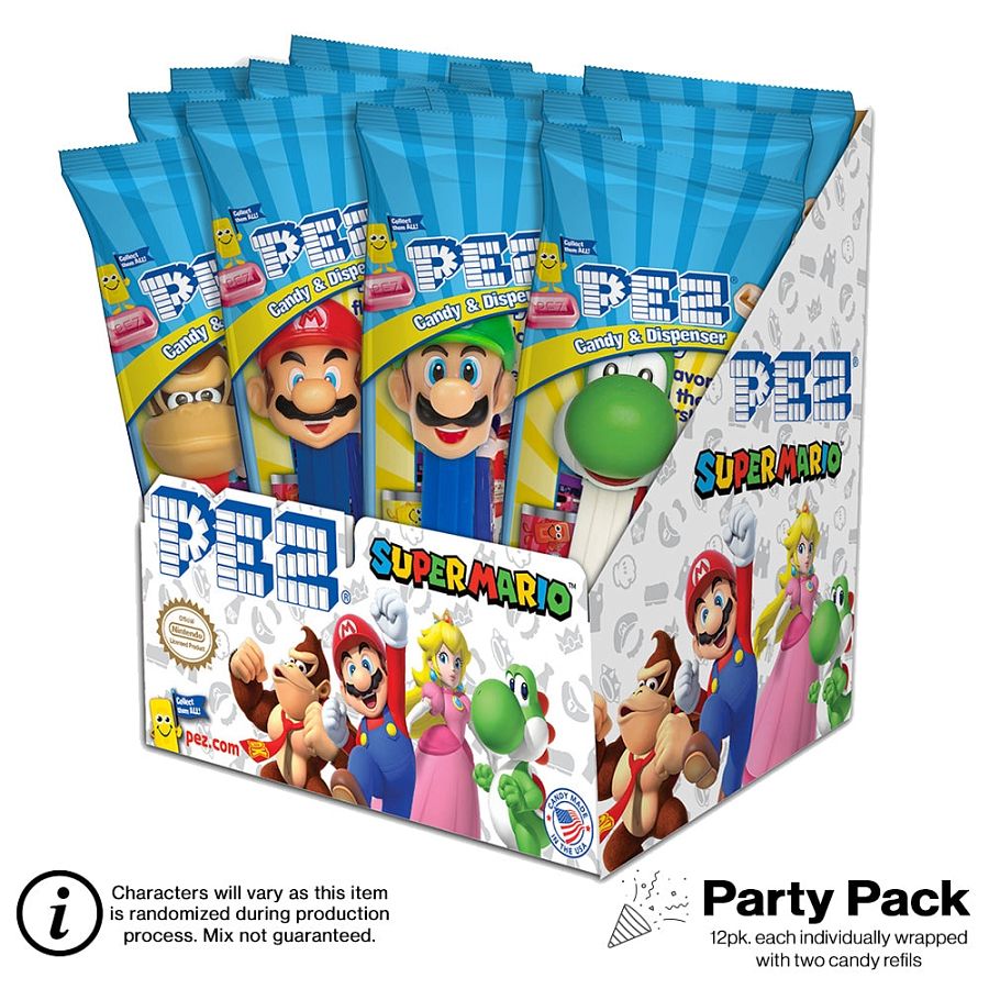 Pez Nintendo Mario Bowser Assortment Polypack 12ct