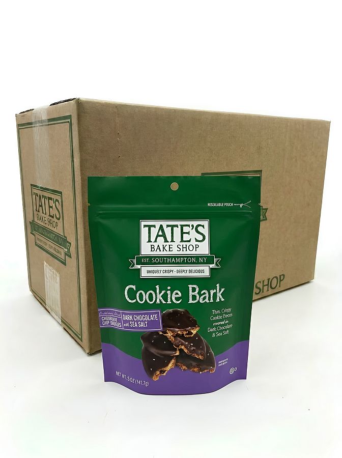Tate's Bake Shop Cookie Bark Dark Chocolate and Sea Salt  5oz 6ct