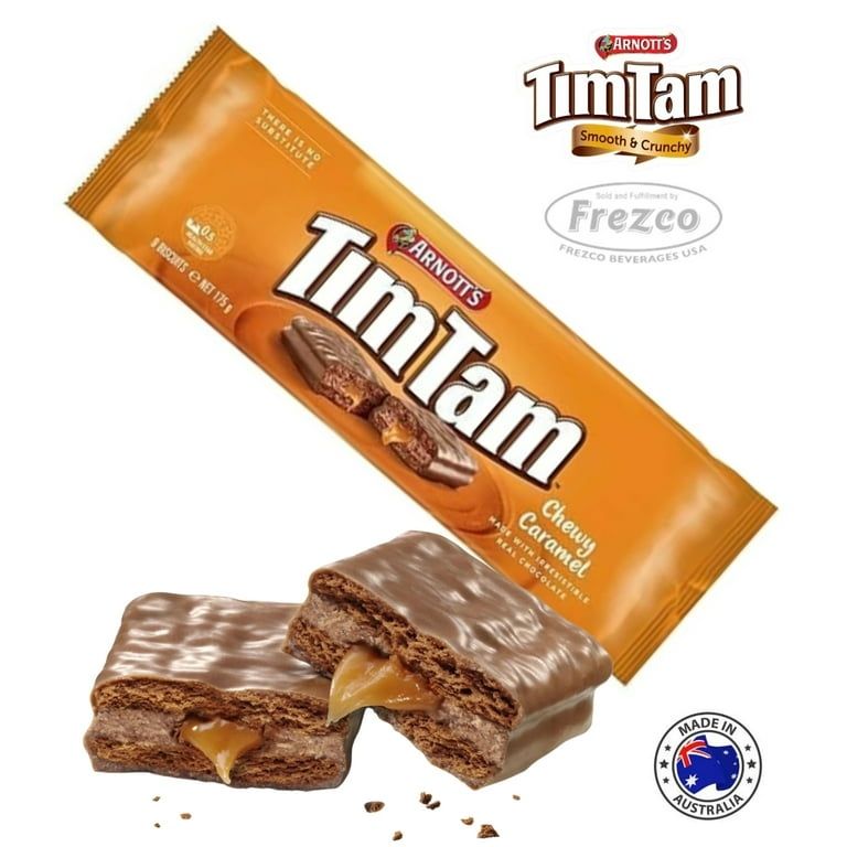 Tim Tam Australian Chewy Caramel Cookie Biscuits 6.17 oz 6ct