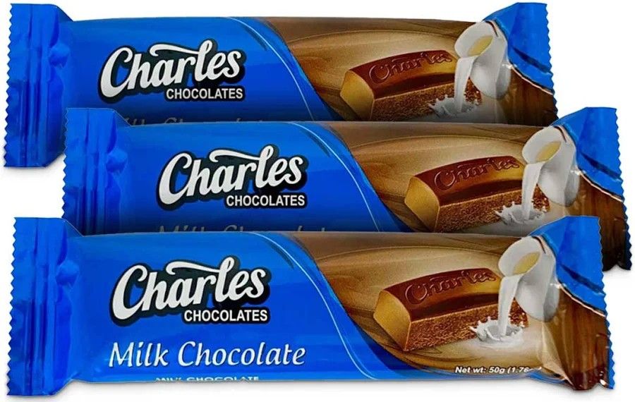 Charles Caribbean Import Milk Chocolate  Candy Bar 45g 12ct