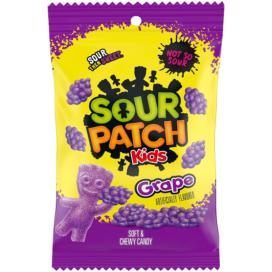 Sour Patch Kids 3.58 Oz Peg Bag Grape