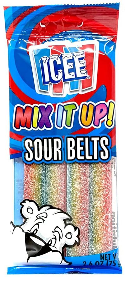 Icee Mix It Up Sour Belt Rainbow Peg Bag 2.6 oz