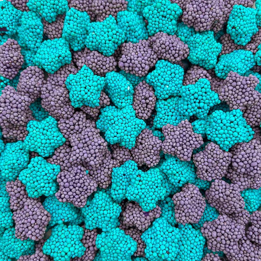 Cosmo Star Gummy Clusters Purple Grape Blue Raspberry 5 lb