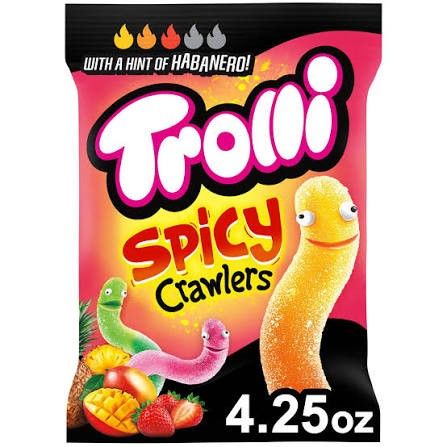 Trolli  Spicy Crawlers Gummy Worms 4.5oz 12ct