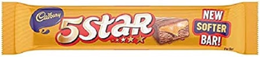 Cadbury Import 5 Star 3D Milk Chocolate Caramel Bar 24.7 g 24ct