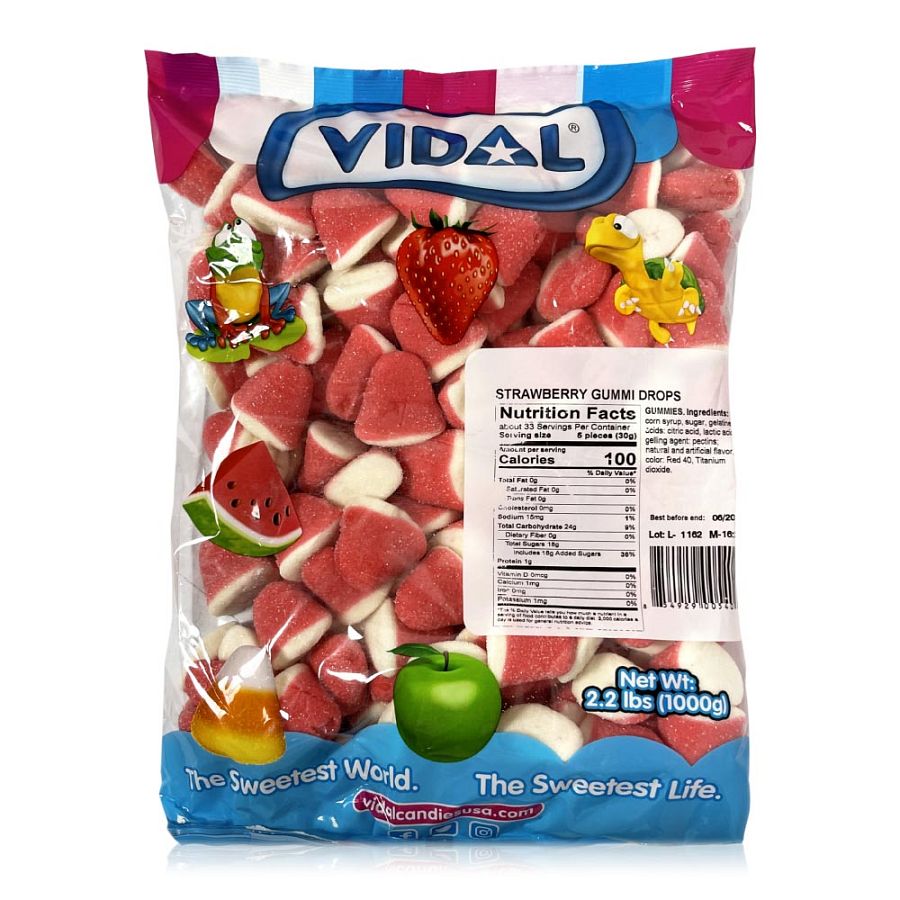 Vidal 2.2 Lb Strawberry Drops Gummi Bulk