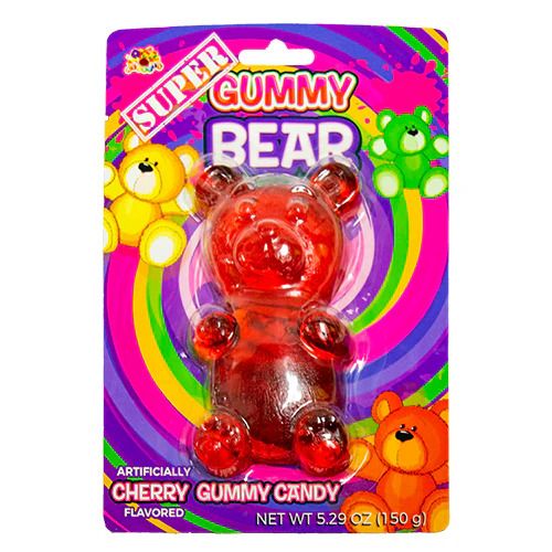 Alberts Super Gummy Bear Cherry Red 5.29 oz 5" Blister