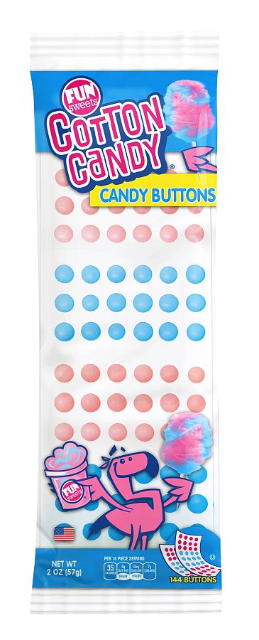 Mega Cotton Candy Button 1/2" 2 Sheet Packs 2oz 15ct