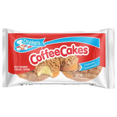 Drakes Coffee Cake Streusel Twin Wrapped 2.6 oz 10ct