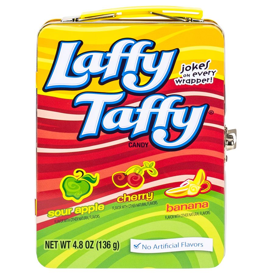 Laffy Taffy Mega Lunch Box Tin Filled Candy 4.8 oz