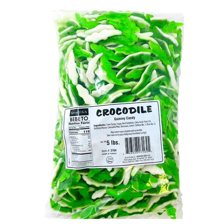 Kervan Crocodile Alligators Gummy 5 Pound Bag Bulk