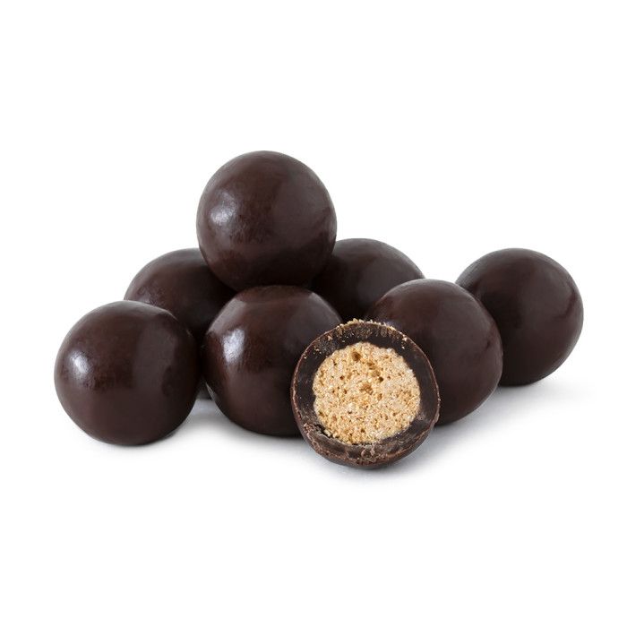 Malted DARK Chocolate Balls 2.5 Lb Bag Bulk