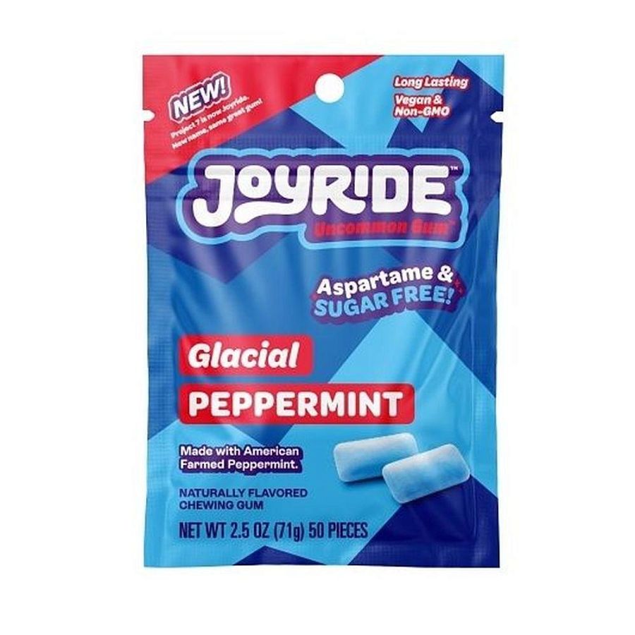 Joyride Glacial Peppermint Gum Pouch 2.5 oz 12 ct