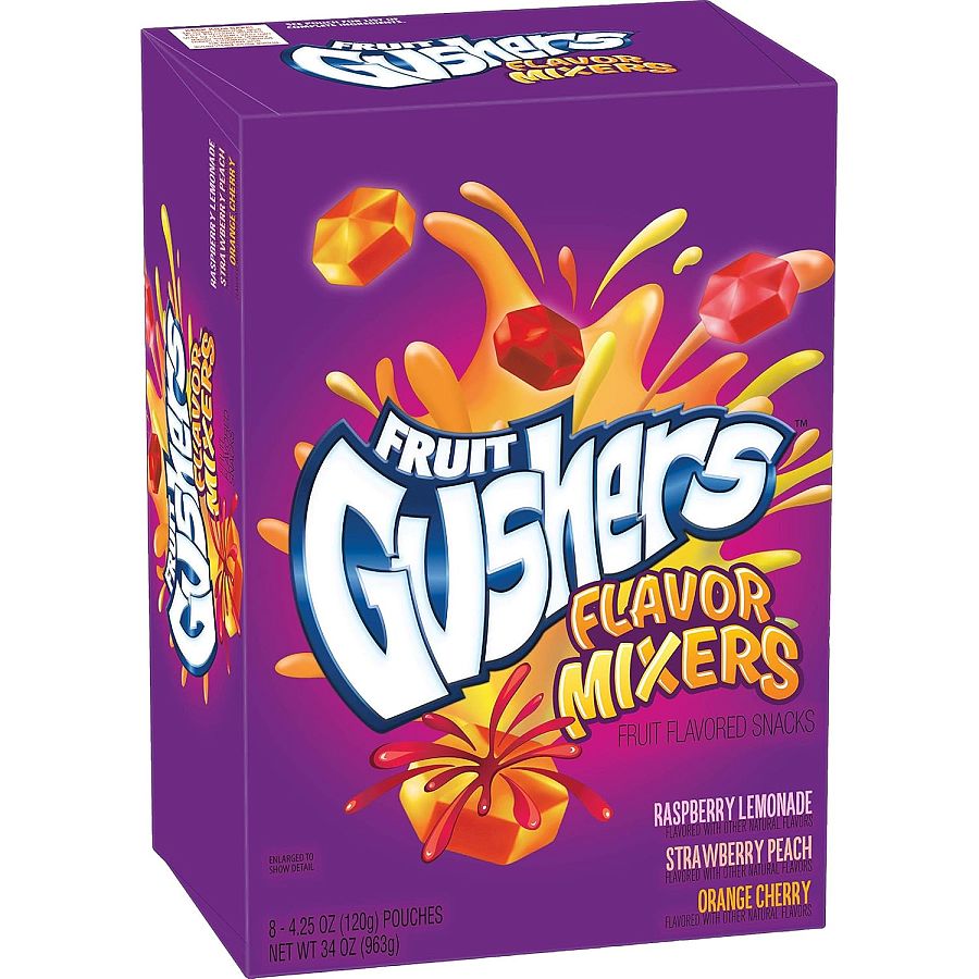 Gusher Flavors Mixers Pouches Tray 8 Ct 4.25 Oz