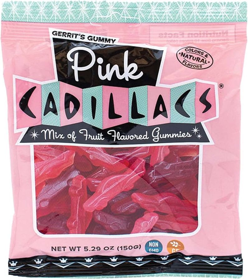 Gerrit's Pink Cadillacs Gummy Candy 5.2 oz 12 ct Turkish