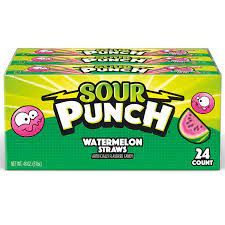 Sour Punch Watermelon Straws 24 Count