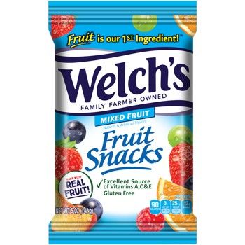 Welch's  Fruit Snacks Mixed Fruits Peg Bag 5oz 12ct