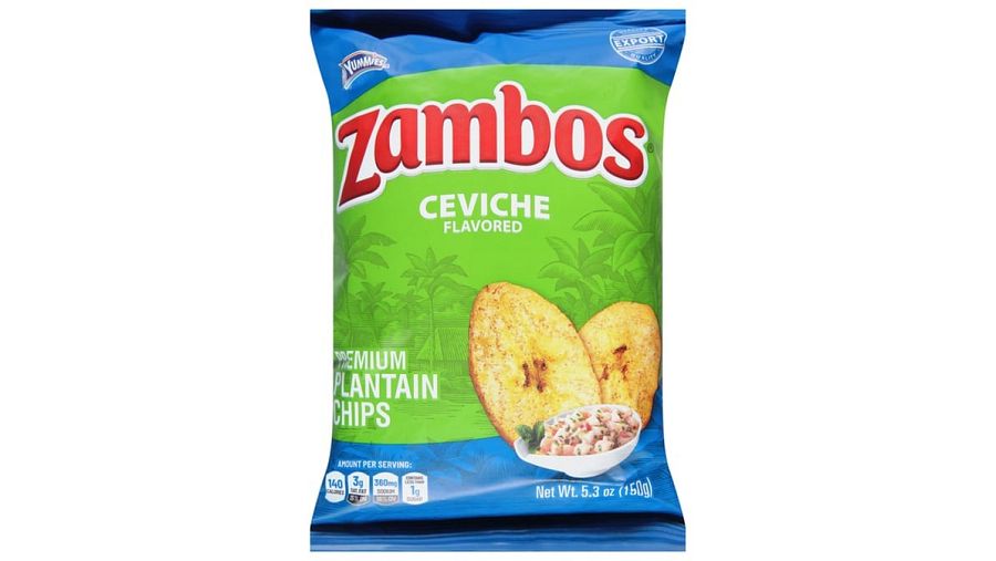 Yummies Zambos Plantain Chips Ceviche 5.3 oz 24 ct IMPORT