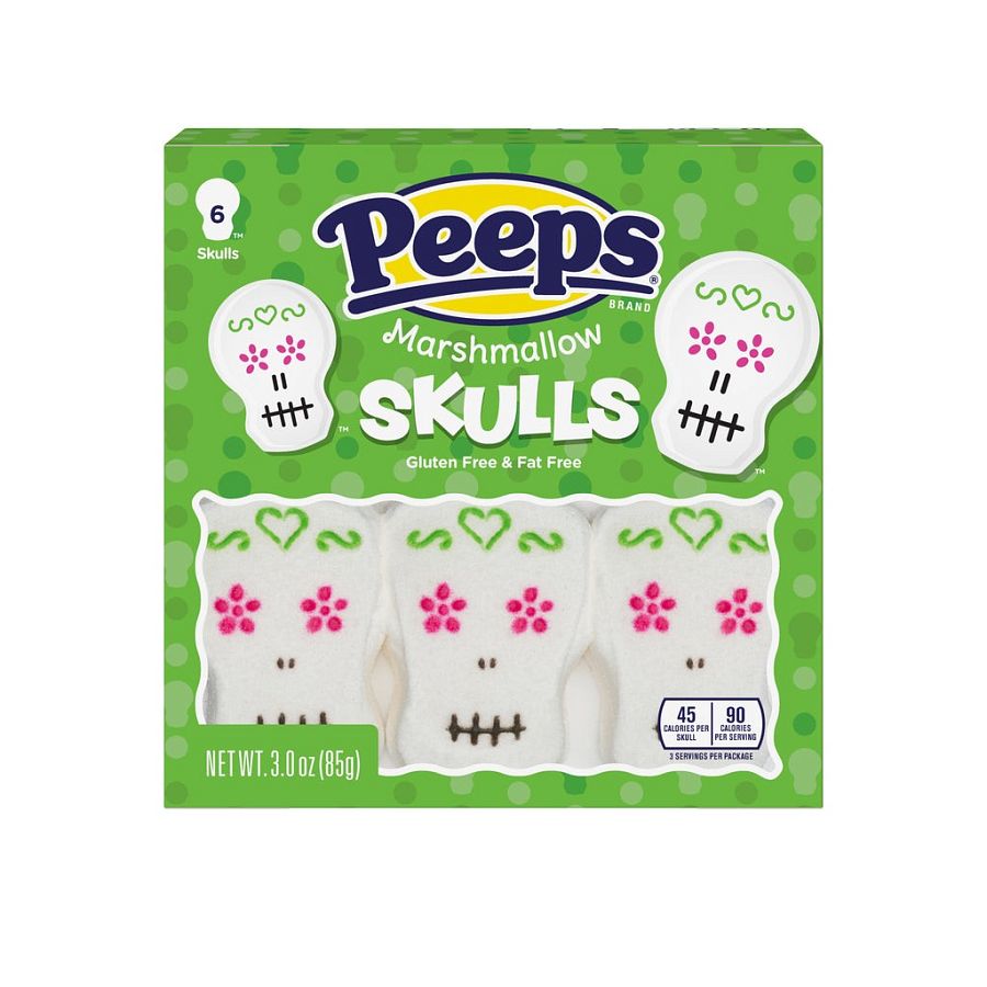 Peeps Halloween Marshmallow Candy Skulls 3oz 12ct