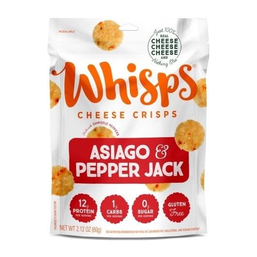 Whisps Asiago Pepper Jack Cheese Crisps 2.12oz 12 Pack