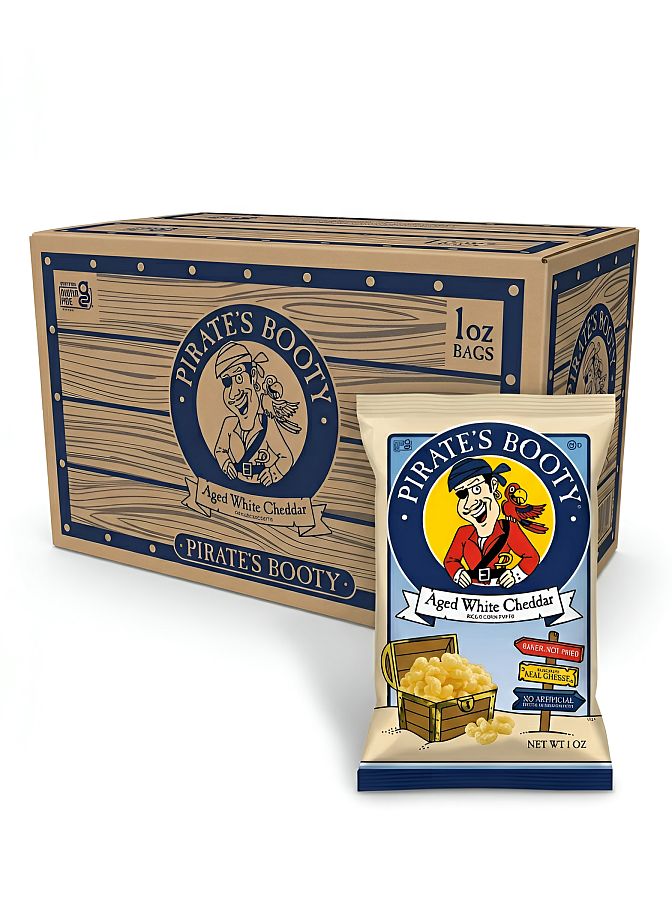 Pirate's Booty Aged White Cheddar  1oz 24ct