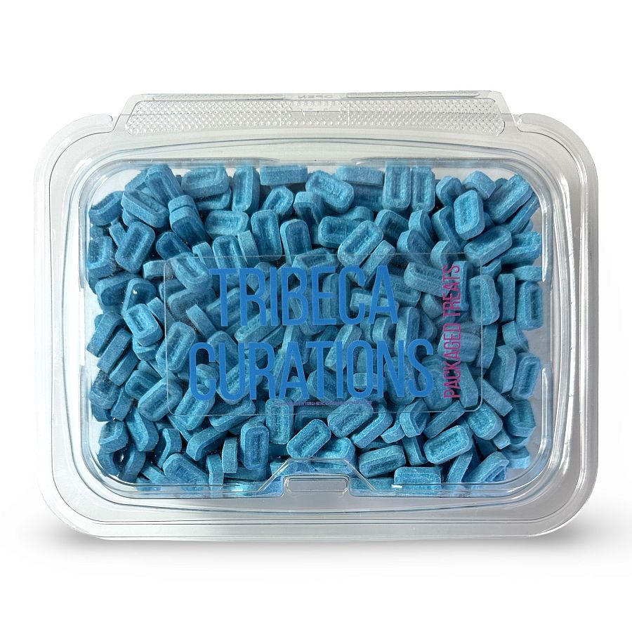 Pez Nostalgic Sour Blue Raspberry Candy Fruit 1 Lb Tub