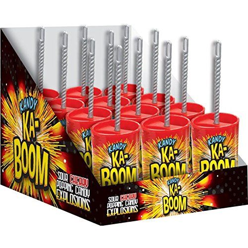 Kandy Ka-Boom Sour Cherry Popping Candy 6"+ 12 ct