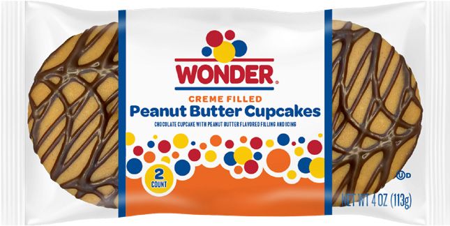 Wonder Peanut Butter Chocolate Cupcakes 4 oz 6 ct Single Serve