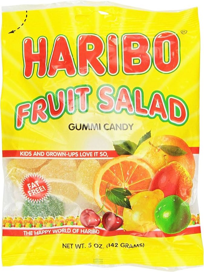 Haribo 5 Oz Fruit Salad Peg Bag