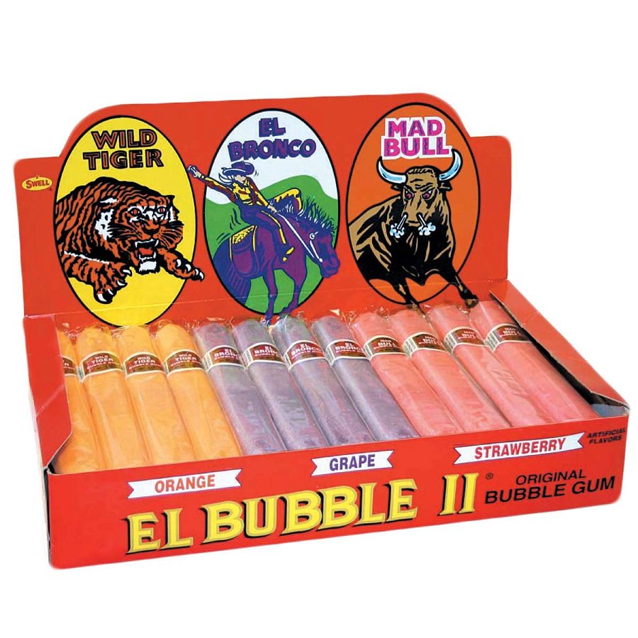 Dubble Bubble El Bubble II Bubble Gum Cigars Assorted Flavors 36 Count