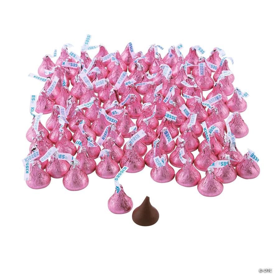 Hershey Kisses Pink Foil Milk Chocolate 5 lb