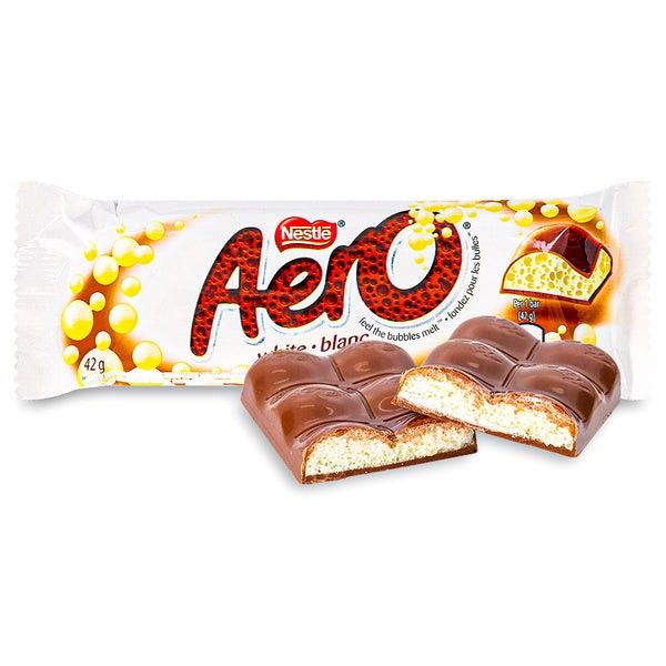 Aero White Chocolate Center Candy Bar 42g 24 Pack