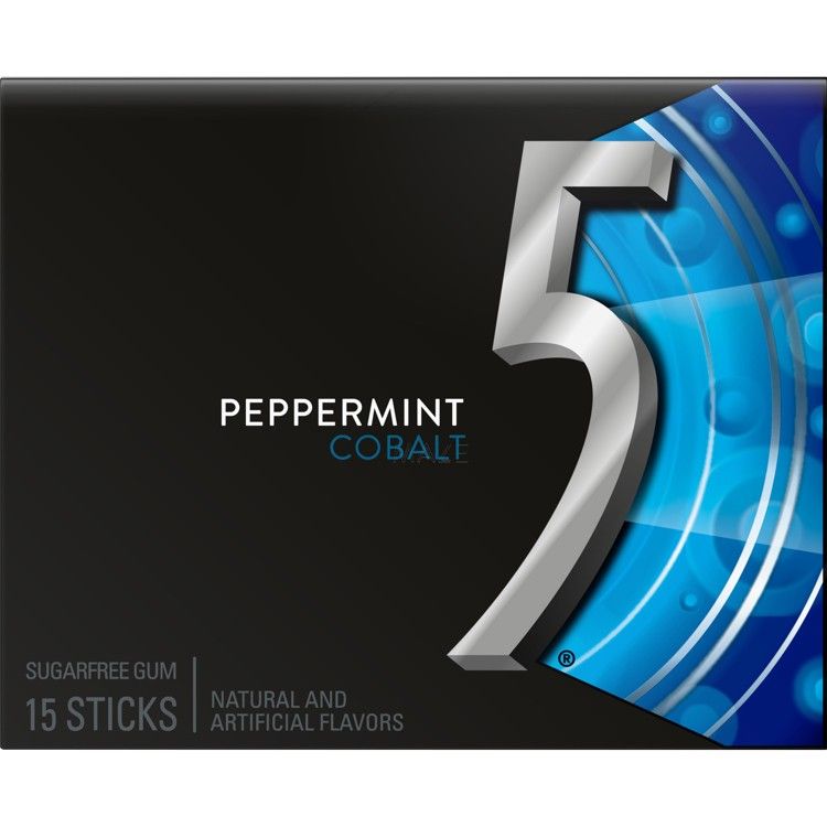 5 Gum Peppermint Cobalt Gum 15 Stick 10 Pack