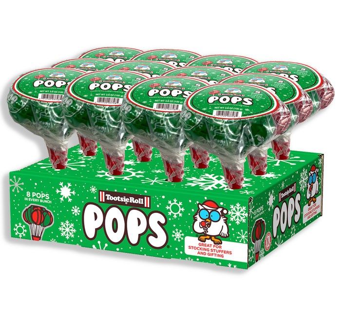 Tootsie Pops Christmas Bunch Pops  Lollipop Bouquet 12ct Tray
