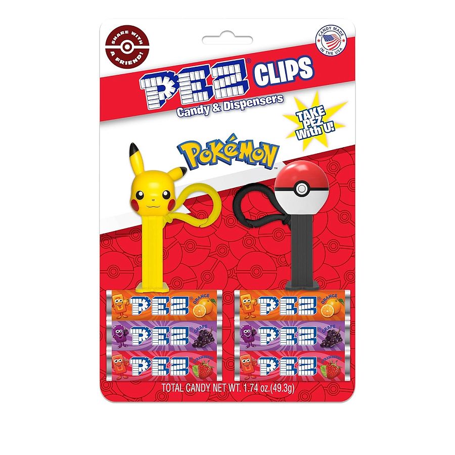 Pokemon PEZ Clips Twin Pack Pokemon Pikachu Single Pack