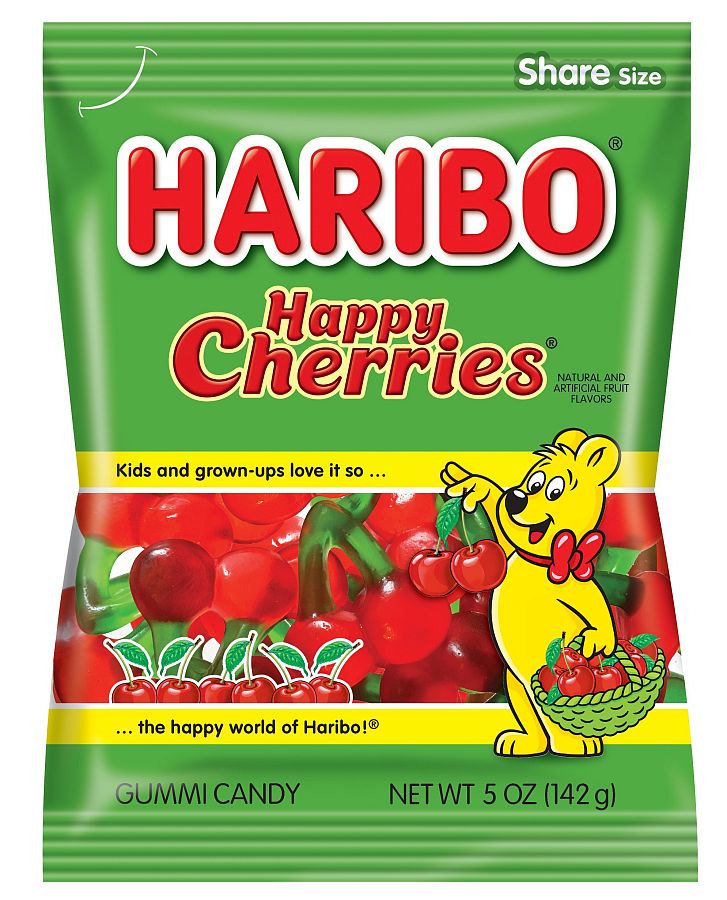 Haribo 5 Oz Happy Cherries Peg Bag