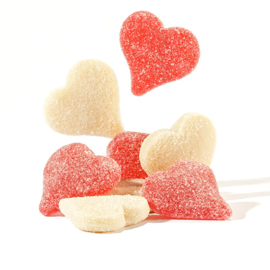 Albanese Valentine Sour Gummy Hearts Red White 4.5 lb