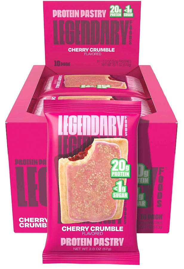 Legendary Protein Pastry Keto Cherry Crumble 10 ct Tray