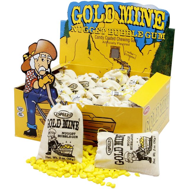 Espzeez 24 Ct Gold Mine Bubble Gum 0.48 Oz