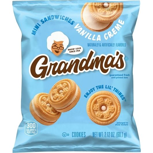 Grandma's Cookie Mini Vanilla Creme 2.12 oz 20 ct
