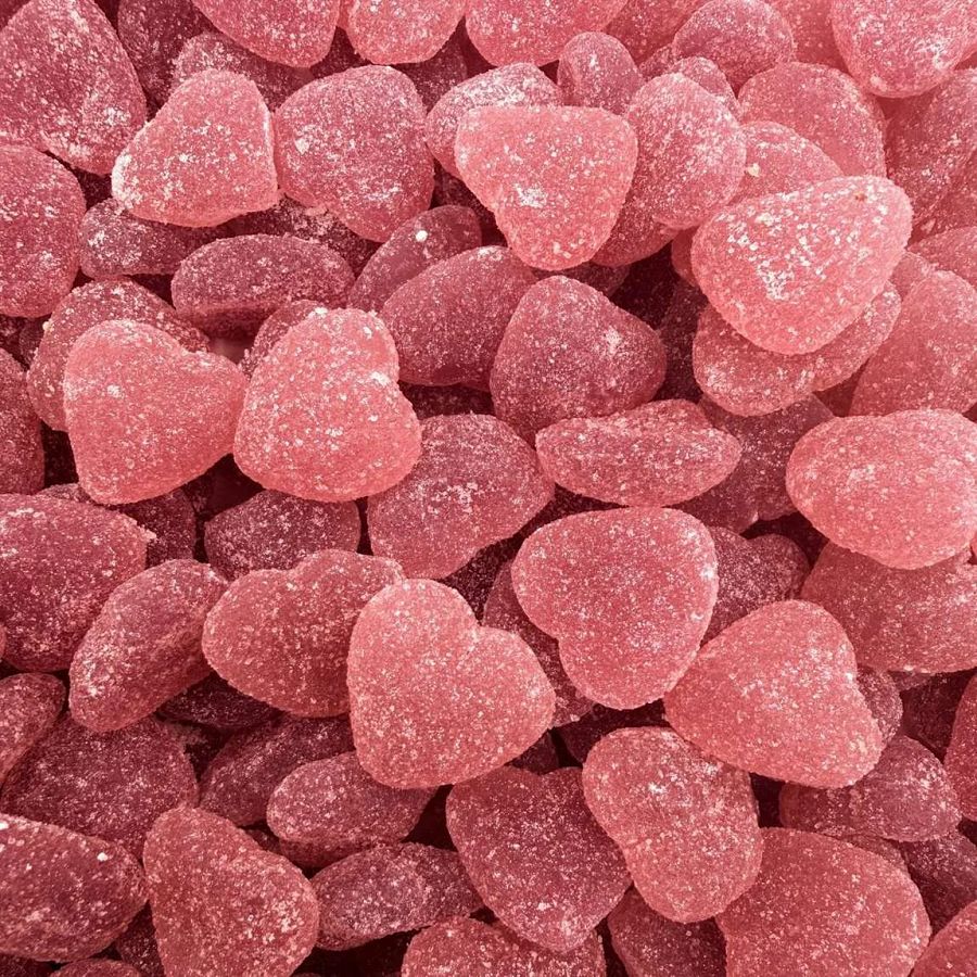 Sour Cherry Heart Dye Free Jelly Gummy Candy 5.5 lb