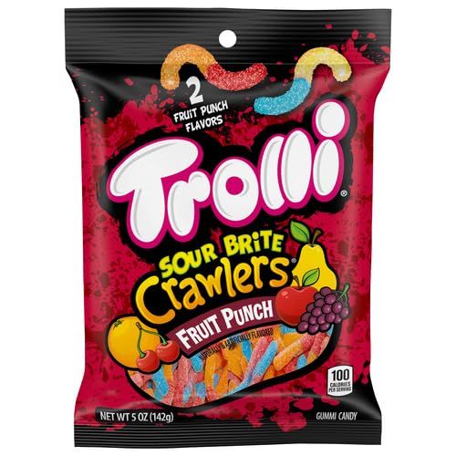 Trolli Strawberry Puff Gummy Fluffy 4.25 oz Peg Bag