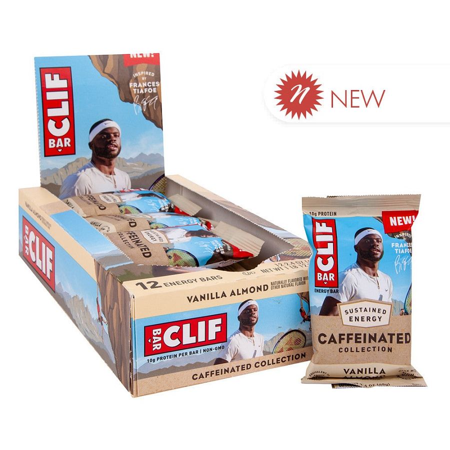 Clif Energy Bar CAFFEINE Vanilla Almond 2.40 oz 12 ct