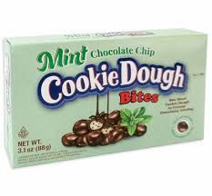 Mint Chocolate Chip Cookie Dough Bites 12 Count Theater Box 3.1 Ounce